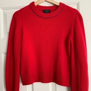 RAG & BONE YORKE CASHMERE RIB KNIT SLEEVE SWEATER